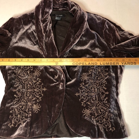 Karen Kane Rayon Silk Embroidered Lined Blazer Ladies Large Rn 59168 - Picture 8 of 12